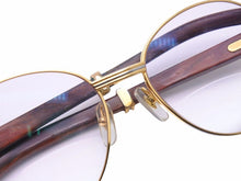 Load image into Gallery viewer, Cartier カルティエ メガネ 眼鏡 ウッド テンプル サングラス ヴィンテージ アイウェア 52□18 130b 中古 38149