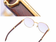Load image into Gallery viewer, Cartier カルティエ メガネ 眼鏡 ウッド テンプル サングラス ヴィンテージ アイウェア 52□18 130b 中古 38149