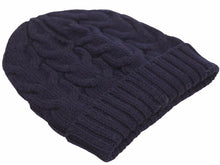 Load image into Gallery viewer, MONCLER モンクレール ニットキャップ ビーニー ネイビー ワッペン ウール レディース サイズS 良好 N38215