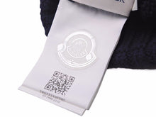 Load image into Gallery viewer, MONCLER モンクレール ニットキャップ ビーニー ネイビー ワッペン ウール レディース サイズS 良好 N38215