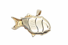 Load image into Gallery viewer, K18 ペンダントトップ 魚 ネックレス 11.4g ゴールド ダイヤモンド 0.27ct ルビー エメラルド 金 貴金属 フィッシュ 美品 38263