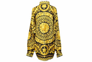 新品未使用 VERSACE ヴェルサーチ 希少 バロック柄 シャツ 総柄 ヴィンテージ 新品同様 激レア 44 タグ付き 38307