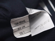画像をギャラリービューアに読み込む, THOM BROWNE トムブラウン MKC002A00014415 カーディガン サイズ 3 ウール ネイビー ホワイト トリコロール 美品 中古 38334