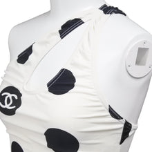 Load image into Gallery viewer, CHANEL シャネル ハイレグ 97P 水着 ワンショルダー ポルカドット柄 P07697V05563 ホワイト ブラック サイズ38 美品 中古 38339