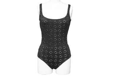 CHANEL シャネル ココマーク スイムウェア ハイレグ 水着 ワンポイントロゴ 01C p16933v09467 ブラック 美品 中古 38357