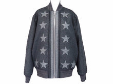 画像をギャラリービューアに読み込む, GIVENCHY ジバンシー 14AW ブルゾン 14F 0603 027 025 星 リカルドティッシ期 グレー ブラック 美品 38373 正規品
