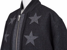 画像をギャラリービューアに読み込む, GIVENCHY ジバンシー 14AW ブルゾン 14F 0603 027 025 星 リカルドティッシ期 グレー ブラック 美品 38373 正規品