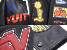 画像をギャラリービューアに読み込む, 定価約113万円 LOUIS VUITTON ルイヴィトン NBAロゴスレザーヒーロージャケット 牛革 1A90LD メンズ サイズ48 N38390 正規品