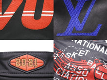 画像をギャラリービューアに読み込む, 定価約113万円 LOUIS VUITTON ルイヴィトン NBAロゴスレザーヒーロージャケット 牛革 1A90LD メンズ サイズ48 N38390 正規品