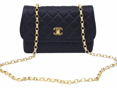 CHANEL シャネル 激レア ミニ マトラッセ ココマーク サテン ポーチ付 チェーン ショルダー バッグ 美品 中古 38451