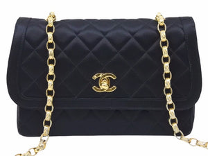 CHANEL シャネル 激レア ミニ マトラッセ ココマーク サテン ポーチ付 チェーン ショルダー バッグ 美品 中古 38451