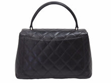 Load image into Gallery viewer, シャネル CHANEL マトラッセ ラムスキン ブラック ハンドバッグ ケリー型 良品 中古 38471