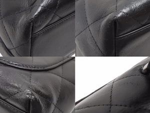 シャネル CHANEL マトラッセ ラムスキン ブラック ハンドバッグ ケリー型 良品 中古 38471