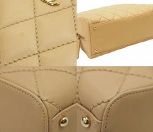Load image into Gallery viewer, シャネル CHANEL ワイルドステッチ ココマーク トートバッグ ハンドバッグ ラムスキン ベージュ 美品 中古 38494