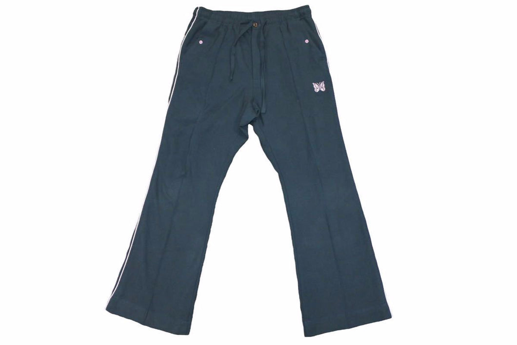 NEEDLES ニードルズ トラックパンツ ラインパンツ グリーン パープル ジャージ フレア サイズM ボトムス 中古 38571