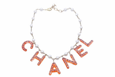 CHANEL シャネル 21A ロゴモチーフ パールチョーカー ネックレス 中古 38575