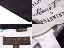 Load image into Gallery viewer, LOUIS VUITTON ルイヴィトン Fragment フラグメント ダメージ加工 デニム パンツ HDD32WDK0 ブラック FRGMT 美品 38580