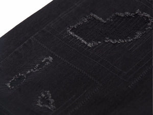 LOUIS VUITTON ルイヴィトン Fragment フラグメント ダメージ加工 デニム パンツ HDD32WDK0 ブラック FRGMT 美品 38580