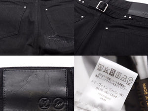 LOUIS VUITTON ルイヴィトン Fragment フラグメント ダメージ加工 デニム パンツ HDD32WDK0 ブラック FRGMT 美品 38580