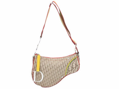 Christian Dior クリスチャンディオール 09RU 0054 サドルバッグ ラスタ レザー ハンドバッグ 極美品 中古 38597