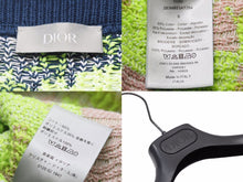画像をギャラリービューアに読み込む, DIOR ディオール 2022ss 283M652AT254 テクニカルコットンジャカードニット 半袖 グリーン メンズ 美品 38618 正規品