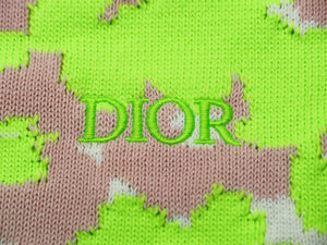 DIOR ディオール 2022ss 283M652AT254 テクニカルコットンジャカードニット 半袖 グリーン メンズ 美品 38618 正規品