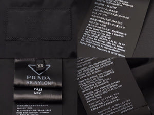 定価40万 PRADA プラダ 2022ss スタッズ Re-Nylon シャツ 長袖シャツ 14036 SC591_1WQ8_F0002_S_221 38627 ブラック 美品 38627 正規品