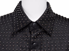 画像をギャラリービューアに読み込む, 定価40万 PRADA プラダ 2022ss スタッズ Re-Nylon シャツ 長袖シャツ 14036 SC591_1WQ8_F0002_S_221 38627 ブラック 美品 38627 正規品