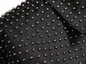 定価40万 PRADA プラダ 2022ss スタッズ Re-Nylon シャツ 長袖シャツ 14036 SC591_1WQ8_F0002_S_221 38627 ブラック 美品 38627 正規品