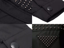 画像をギャラリービューアに読み込む, 定価40万 PRADA プラダ 2022ss スタッズ Re-Nylon シャツ 長袖シャツ 14036 SC591_1WQ8_F0002_S_221 38627 ブラック 美品 38627 正規品