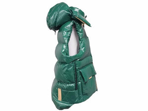 GUCCI グッチ ダウンジャケット ダウンパデッド ナイロン ベスト グリーン 緑 2022ss 44 インターロッキングG パッチ 美品 38636 正規品