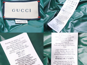 GUCCI グッチ ダウンジャケット ダウンパデッド ナイロン ベスト グリーン 緑 2022ss 44 インターロッキングG パッチ 美品 38636 正規品