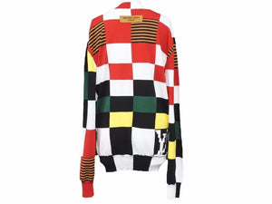 LouisVuitton ルイヴィトン ダミエ インタルシアプルオーバー ニット 薄手 コットン マルチカラー 22SS HMN73W メンズ 38637