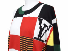 Load image into Gallery viewer, LouisVuitton ルイヴィトン ダミエ インタルシアプルオーバー ニット 薄手 コットン マルチカラー 22SS HMN73W メンズ 38637