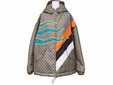 GUCCI グッチ 22SS CENTUM プリント GGスプリーム フード付きジャケット マルチカラー メンズ 新品同様 38645 正規品
