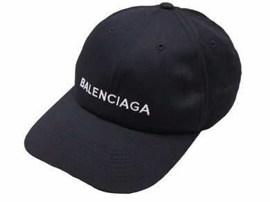 BALENCIAGA バレンシアガ キャップ ロゴ ブラック ベーススボールキャップ サイズ 58 L 452245352B4 美品38659 正規品
