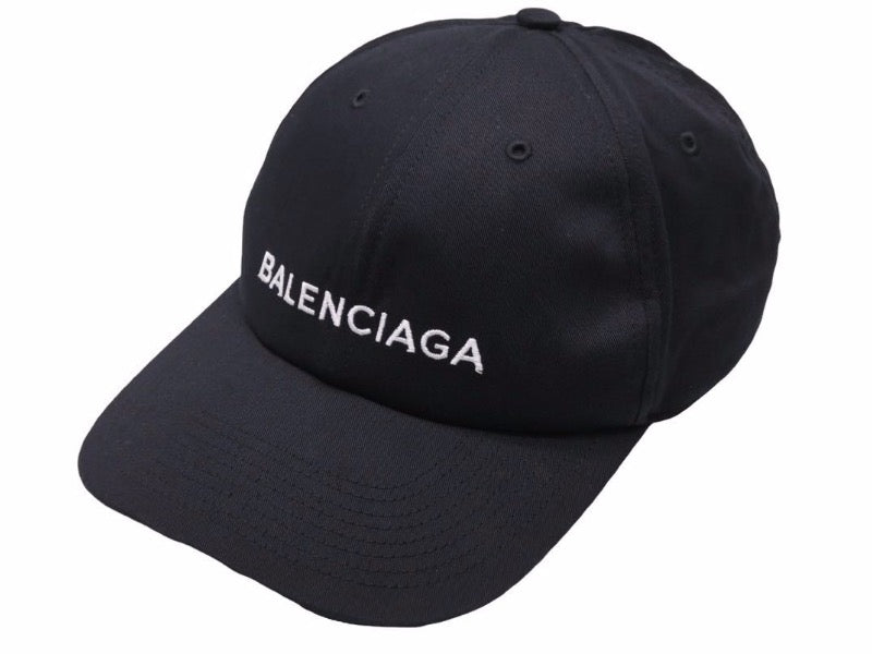 BALENCIAGA バレンシアガ キャップ ロゴ ブラック ベーススボール