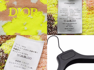 DIOR ディオール 2022ss 283M652AT254 テクニカルコットンジャカードニット イエロー メンズ 美品 38669 正規品