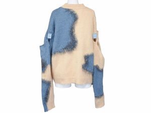 OFF WHITE オフホワイト ニット クロップド ニット セーター ピンク ブルー サイズ 40 OWHE008F18B74069 レディース 美品 38679 正規品
