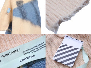 OFF WHITE オフホワイト ニット クロップド ニット セーター ピンク ブルー サイズ 40 OWHE008F18B74069 レディース 美品 38679 正規品