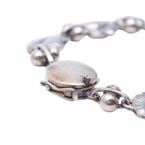 GEORG JENSEN ジョージジェンセン ブレスレット ムーンライト グレープ 葉っぱ 96 19cm シルバー 925 31.3g バングル 美品 38690