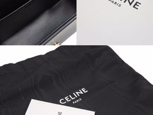 CELINE セリーヌ ミニトリオンフ トリオンフ ショルダーバッグ ブラック カーフレザー 10I513DPV.38NO 未使用品 38699