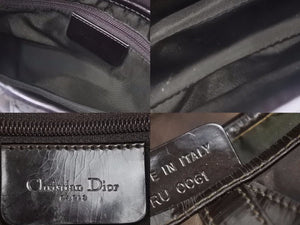 Chrisitan DIOR クリスチャンディオール サドルバック ブラウン レディース ハンドバック RU0061 美品 38752 正規品