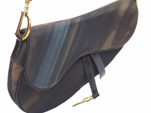 Chrisitan DIOR クリスチャンディオール サドルバック ブラウン レディース ハンドバック RU0061 美品 38752 正規品