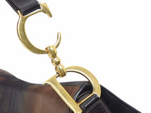 Load image into Gallery viewer, Chrisitan DIOR クリスチャンディオール サドルバック ブラウン レディース ハンドバック RU0061 美品 38752 正規品