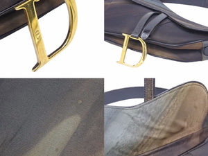 Chrisitan DIOR クリスチャンディオール サドルバック ブラウン レディース ハンドバック RU0061 美品 38752 正規品