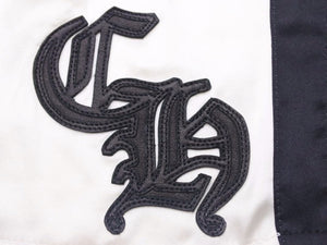 Chrome Hearts クロムハーツ 激レア シルクハーフパンツ 羊革 ブラック ホワイト 97729 メンズ サイズS 新品同様 38776