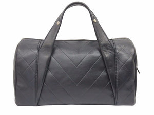 CHANEL シャネル ボストンバック 10 番台 ハンドバック ラムレザー ブラック ココマーク レディース 美品 38787