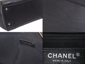 CHANEL シャネル ボストンバック 10 番台 ハンドバック ラムレザー ブラック ココマーク レディース 美品 38787