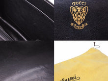 画像をギャラリービューアに読み込む, GUCCI グッチ ヴィンテージ 2wayバッグ ハンドバッグ ワンショルダー ブラック カーフスキン ゴールド金具 中古 N38832